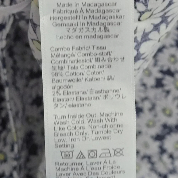 J.Crew Flex Washed Slim Fit Floral Shirt XXL Daisy Print  Men's 7CT - Picture 5 of 6